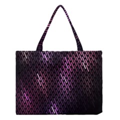 Light Lines Purple Black Medium Tote Bag