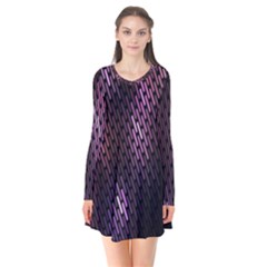 Light Lines Purple Black Flare Dress by Mariart