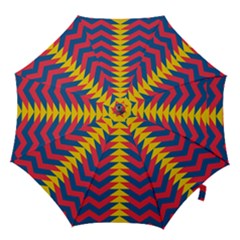 Lllustration Geometric Red Blue Yellow Chevron Wave Line Hook Handle Umbrellas (medium) by Mariart