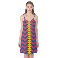 Lllustration Geometric Red Blue Yellow Chevron Wave Line Camis Nightgown by Mariart