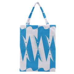 Make Tessellation Bird Tessellation Blue White Classic Tote Bag by Mariart