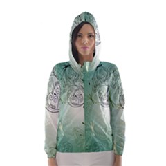 Glass Splashback Abstract Pattern Butterfly Hooded Wind Breaker (women) by Mariart