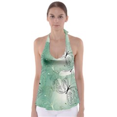 Glass Splashback Abstract Pattern Butterfly Babydoll Tankini Top by Mariart