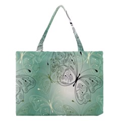 Glass Splashback Abstract Pattern Butterfly Medium Tote Bag by Mariart