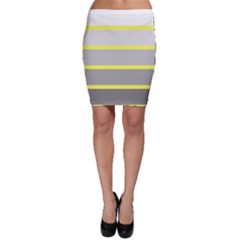 Molly Gender Line Flag Yellow Grey Bodycon Skirt