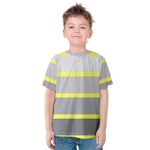 Molly Gender Line Flag Yellow Grey Kids  Cotton Tee by Mariart