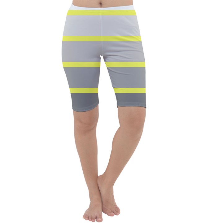 Molly Gender Line Flag Yellow Grey Cropped Leggings 