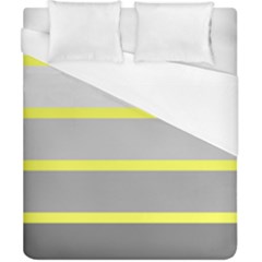 Molly Gender Line Flag Yellow Grey Duvet Cover (california King Size) by Mariart