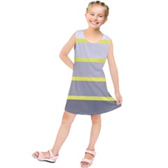 Molly Gender Line Flag Yellow Grey Kids  Tunic Dress