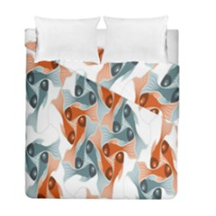 Make Tessellation Fish Tessellation Blue White Duvet Cover Double Side (full/ Double Size) by Mariart