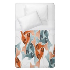 Make Tessellation Fish Tessellation Blue White Duvet Cover (single Size) by Mariart