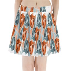 Make Tessellation Fish Tessellation Blue White Pleated Mini Skirt by Mariart