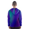 Galaxy Blue Purple Hooded Wind Breaker (Men) View2