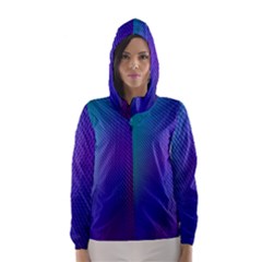 Galaxy Blue Purple Hooded Wind Breaker (women)