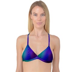 Galaxy Blue Purple Reversible Tri Bikini Top