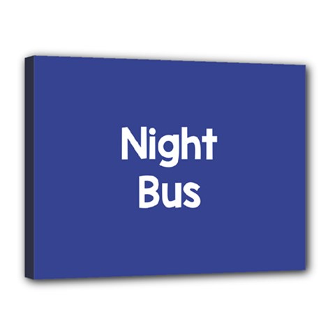 Night Bus New Blue Canvas 16  X 12 