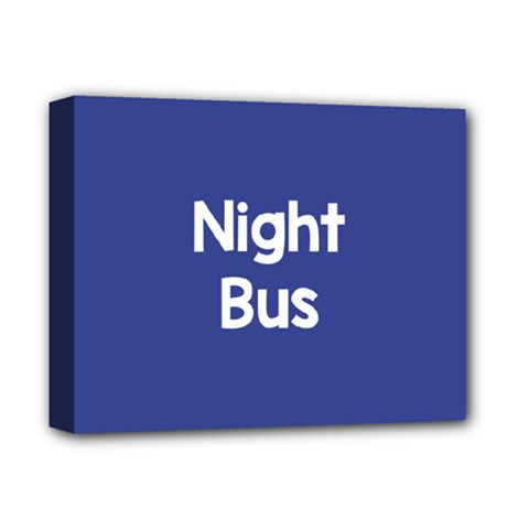 Night Bus New Blue Deluxe Canvas 14  X 11  by Mariart