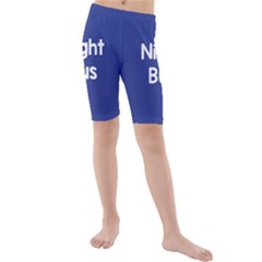 Night Bus New Blue Kids  Mid Length Swim Shorts by Mariart