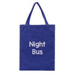 Night Bus New Blue Classic Tote Bag by Mariart