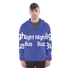 Night Bus New Blue Hooded Wind Breaker (men) by Mariart