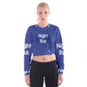 Night Bus New Blue Cropped Sweatshirt View1