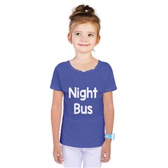 Night Bus New Blue Kids  One Piece Tee