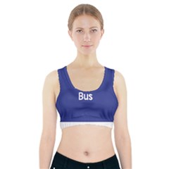 Night Bus New Blue Sports Bra With Pocket by Mariart