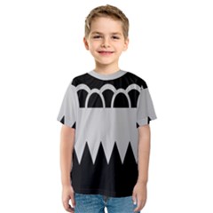 Noir Gender Flags Wave Waves Chevron Circle Black Grey Kids  Sport Mesh Tee