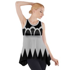 Noir Gender Flags Wave Waves Chevron Circle Black Grey Side Drop Tank Tunic by Mariart