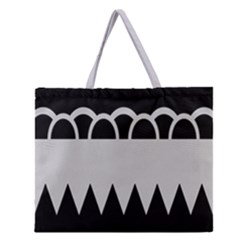 Noir Gender Flags Wave Waves Chevron Circle Black Grey Zipper Large Tote Bag by Mariart