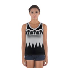 Noir Gender Flags Wave Waves Chevron Circle Black Grey Women s Sport Tank Top 