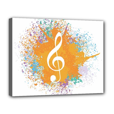 Musical Notes Canvas 14  X 11  by Mariart