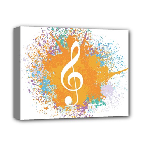 Musical Notes Deluxe Canvas 14  X 11  by Mariart