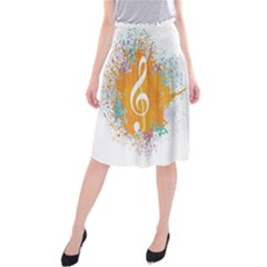 Musical Notes Midi Beach Skirt by Mariart