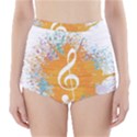 Musical Notes High-Waisted Bikini Bottoms View1