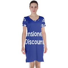 Pensioners Discount Sale Blue Short Sleeve Nightdress by Mariart