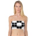 Plaid Black White Bandeau Top View1