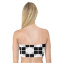 Plaid Black White Bandeau Top View2