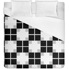 Plaid Black White Duvet Cover (king Size) by Mariart