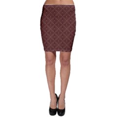 Coloured Line Squares Brown Plaid Chevron Bodycon Skirt