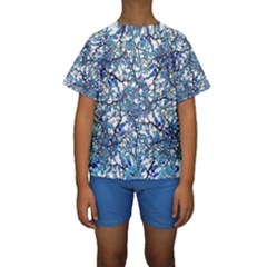 Modern Nouveau Pattern Kids  Short Sleeve Swimwear by dflcprintsclothing