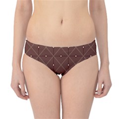 Coloured Line Squares Brown Plaid Chevron Hipster Bikini Bottoms by Mariart