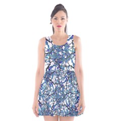 Modern Nouveau Pattern Scoop Neck Skater Dress