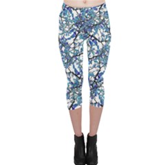 Modern Nouveau Pattern Capri Leggings  by dflcprintsclothing