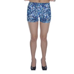 Modern Nouveau Pattern Skinny Shorts by dflcprintsclothing