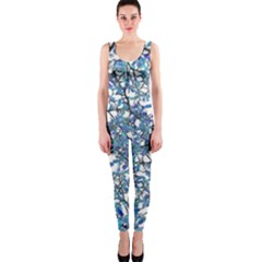 Modern Nouveau Pattern Onepiece Catsuit by dflcprintsclothing