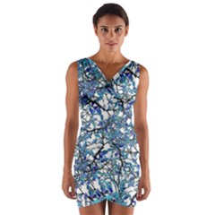 Modern Nouveau Pattern Wrap Front Bodycon Dress by dflcprintsclothing