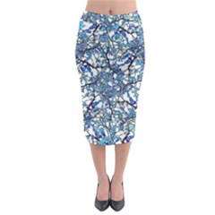 Modern Nouveau Pattern Midi Pencil Skirt by dflcprintsclothing