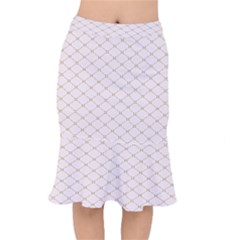 Plaid Star Flower Iron Mermaid Skirt by Mariart