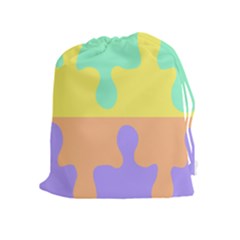 Puzzle Gender Drawstring Pouches (extra Large) by Mariart